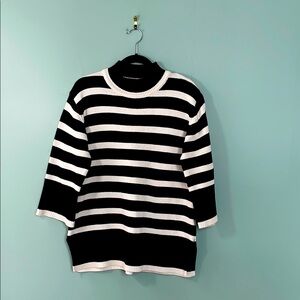Black and White Striped Sweater 100% cotton